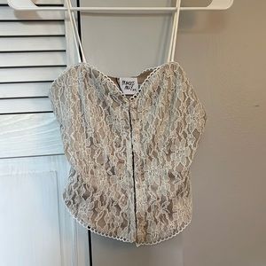 PRINCESS POLLY GIORGI LACE CORSET TOP SIZE 2